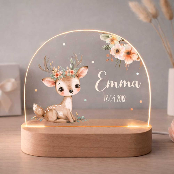 Lámpara Infantil decorativa – Base de Madera