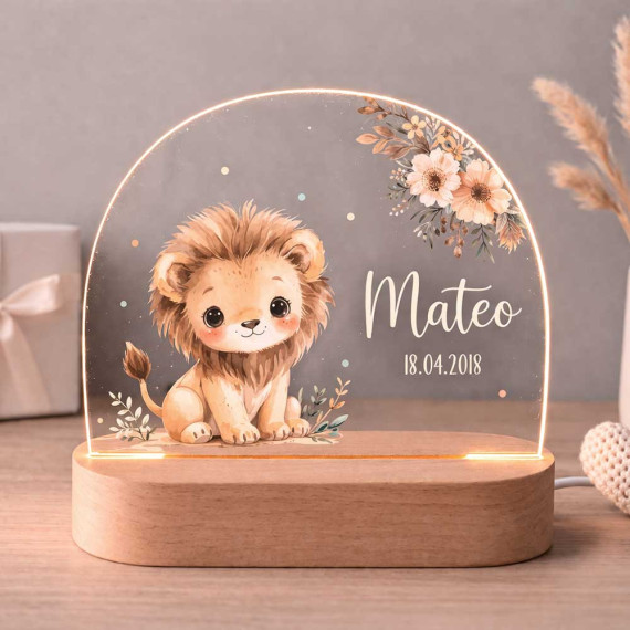 Lámpara Infantil decorativa – Base de Madera