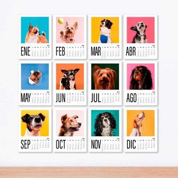 Calendario tipo polaroid personalizado con tus fotos