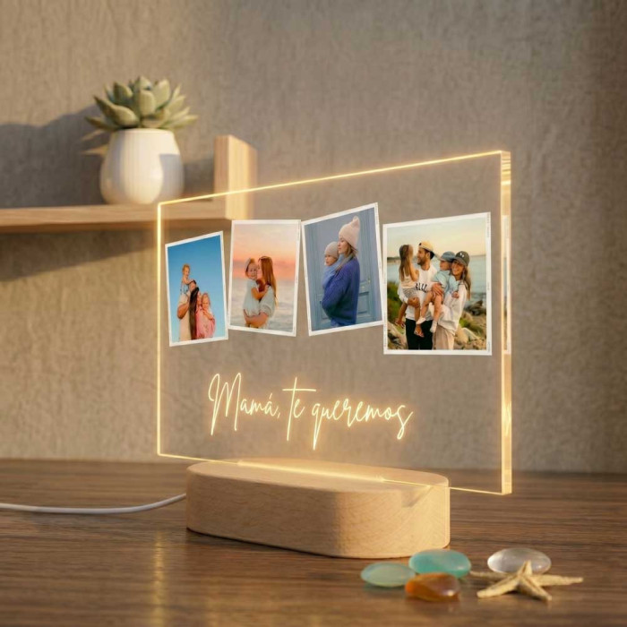 Lámpara personalizada para mamá - Regala momentos inolvidables