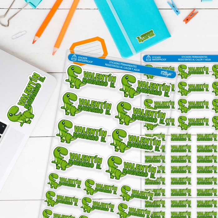 Stickers Escolares Personalizados DTF UV – Resistente al Agua