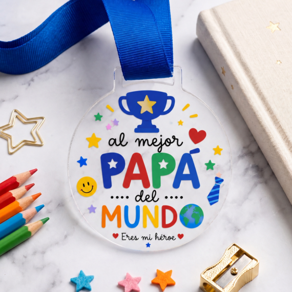 Medalla para Papá - Regalo Original Acrílico | Personalízate