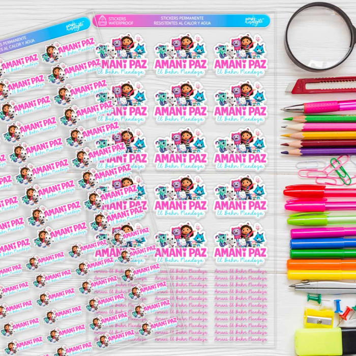 Stickers Escolares Personalizados DTF UV – Resistente al Agua